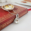 Metal accessory, small crystal necklace, pendant, wholesale