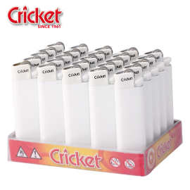 瑞典草蜢cricket进口打火机纯白一次性砂轮塑料广告整盒批发