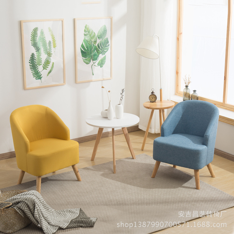 单人沙发简约现代懒人阳台卧室客厅皮艺休闲迷你小沙发北欧沙发椅