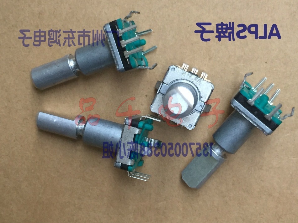  ALPS阿尔卑斯EC11型编码器带开关无定位数15脉冲点半轴长23mm