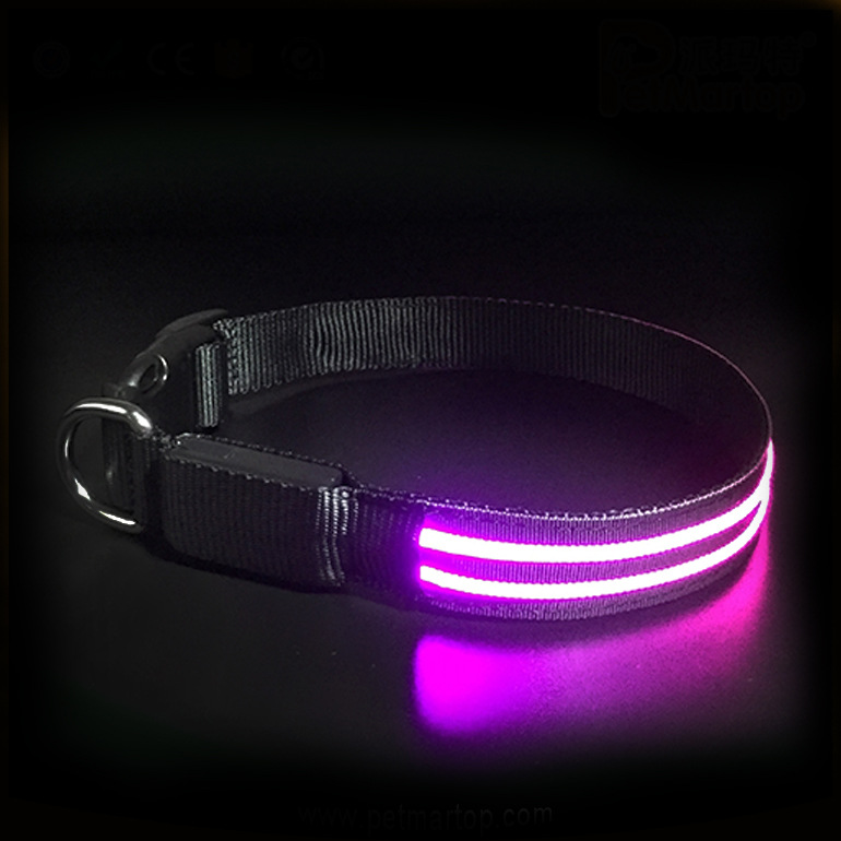 亞馬遜熱銷款 可充電款寵物帶 LED發(fā)光 夜間發(fā)光狗項(xiàng)圈 廠家直銷