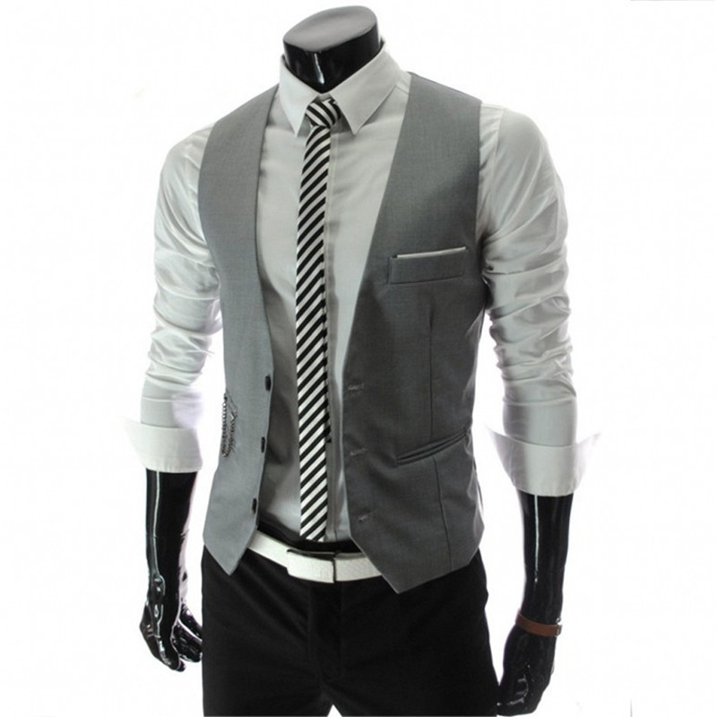 Manufacturers direct selling long-term goods foreign trade Amazon quick sell through wish men's suit vest leisure slim fitting vest