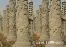 江蘇石雕龍柱制作公司 安徽公園石龍柱價格 江西雕龍石柱子圖片