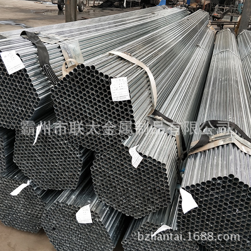 镀锌管草莓蔬菜大棚骨架6分4分1寸农用养殖黑退管可喷塑厂家批发