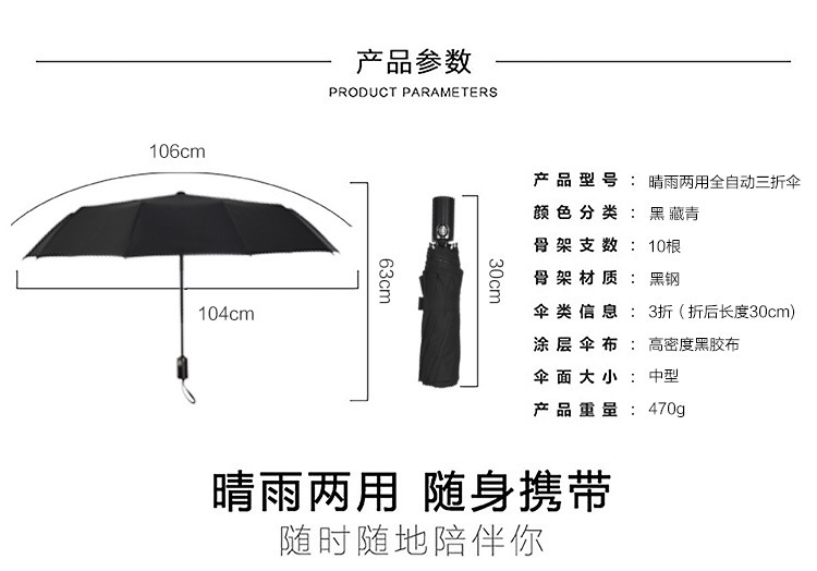 全自动伞手柄结构图,自动雨伞拆解步骤图 - 伤感说说吧