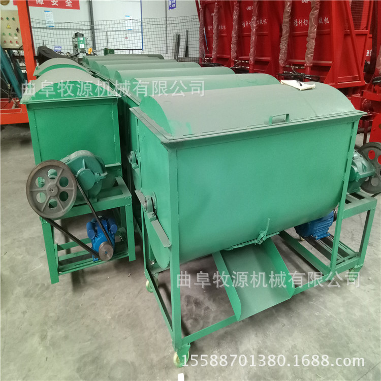 草粉豆粕饲料搅拌机 家用小型卧式中型饲料搅拌机厂家