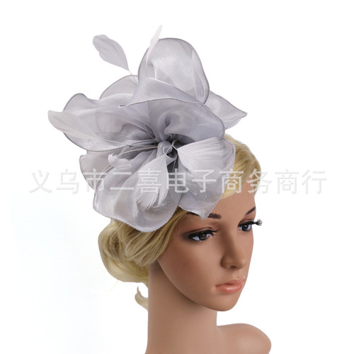 Party hats Fedoras hats for women creative and beautiful Organza hat and headwear