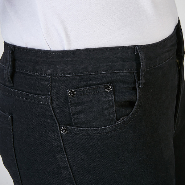 Big code women clothing agent repair black women jeans in autumn and winter trousers