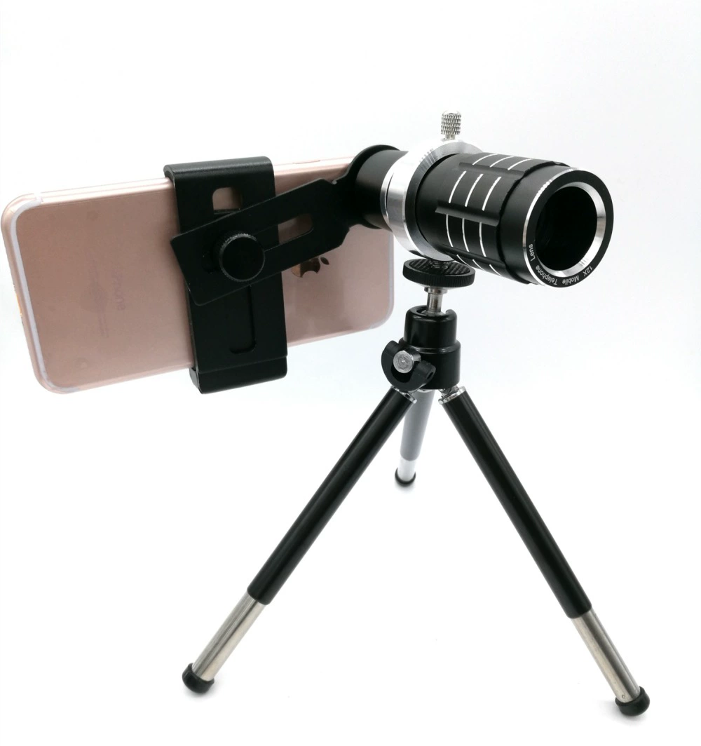 12-кратный телескоп телеобъектив металлический мобильный телефон телескоп HD спецэффекты объектив мобильный телефон объектив