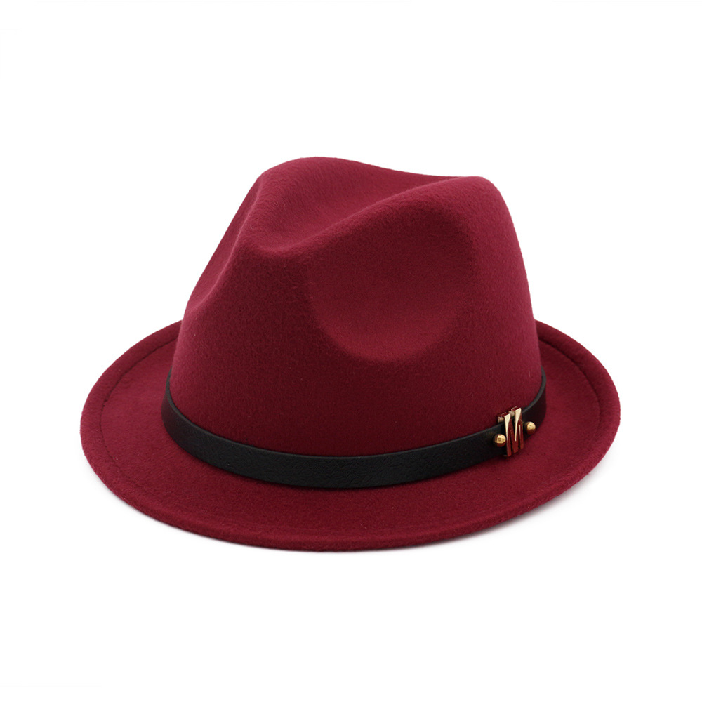 Dreamstar Women Men Fedora Hat for Autumn 100% Wool Trilby Church Jazz Caps with Bowknot Ribbon 