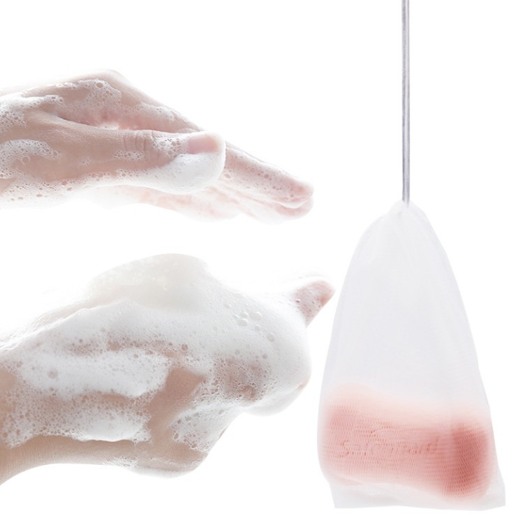 厂家直销泡沫洁面洗脸手工皂起泡网 洗面奶打泡网可挂香皂起泡袋