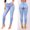 new selling embroidered holes small pants waist waist jeans trousers