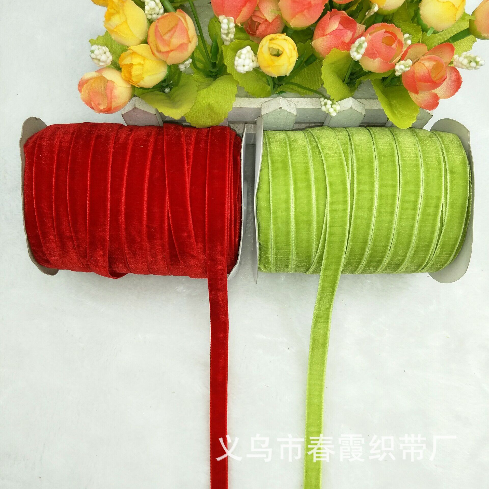 植绒丝带丝绒带天鹅绒带现货单面植绒带锦纶织带玩具DIY植绒丝带-阿里巴巴