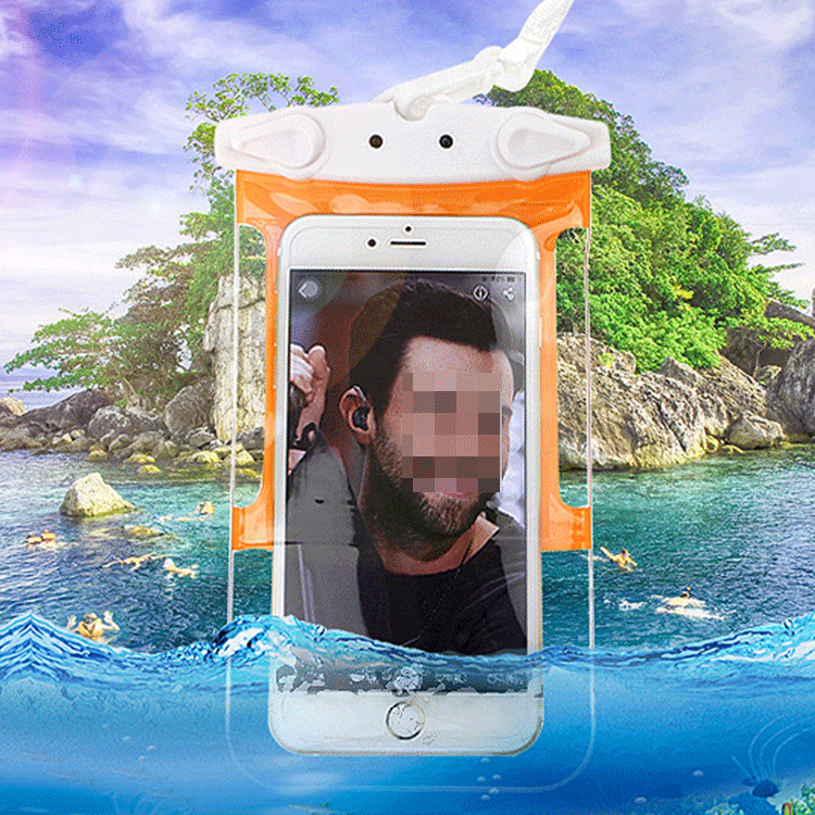 pvc智能手机防水袋 手臂带通用游泳温泉拍照 卡通手机防水套定制