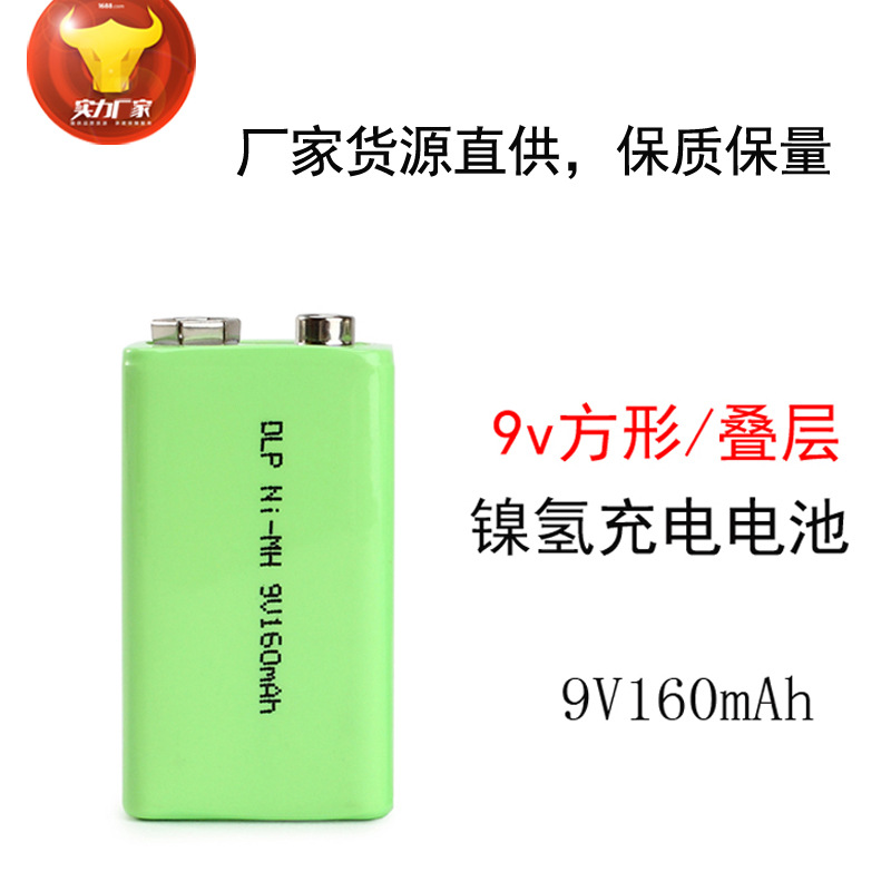 德力普 检测仪9v镍氢充电电池 6f22万用表充电电池9V足容电芯