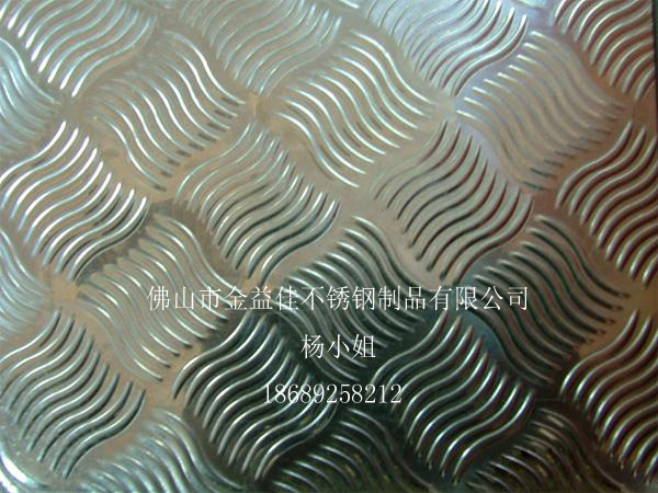 高档不锈钢压花板防滑板 金属压花台面板 可来图专业定制