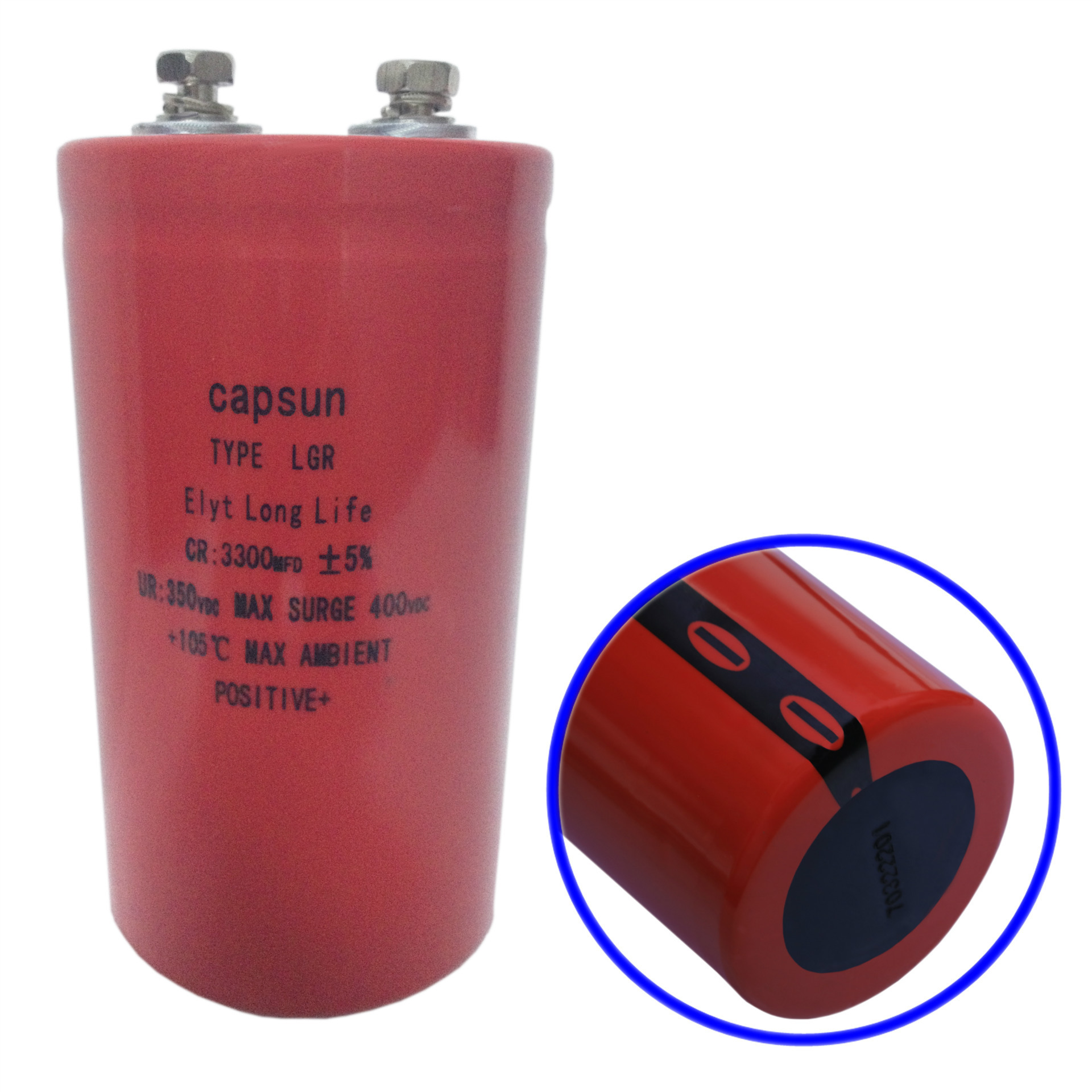 焊机电容 3300UF350V螺栓铝电解电容器 105度 5000小时长寿命