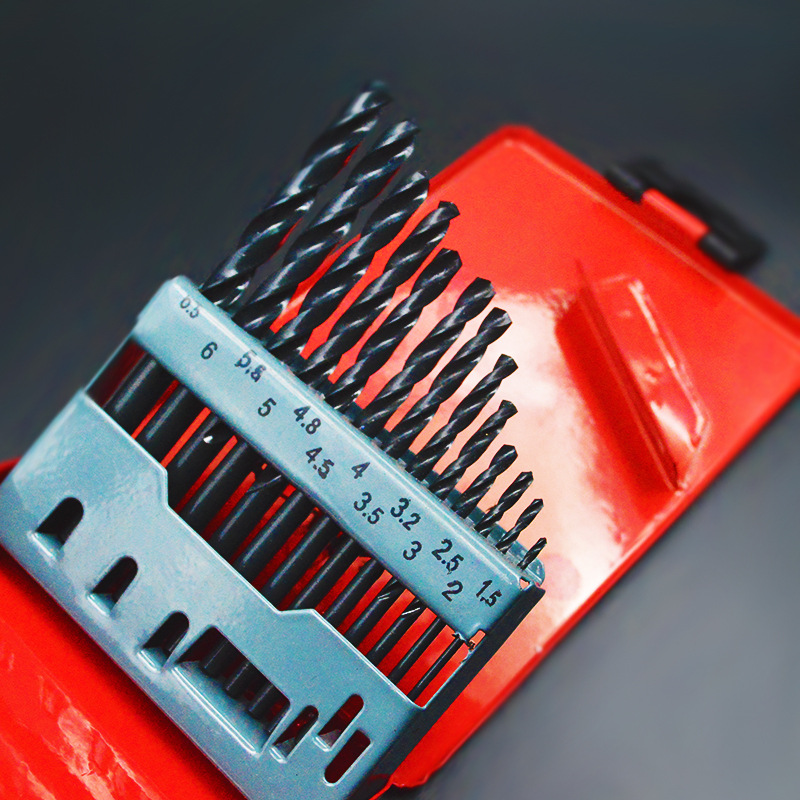 13支套（1.5-6.5）*0.5高速钢HSS黑钻头直柄麻花钻头  厂家直销