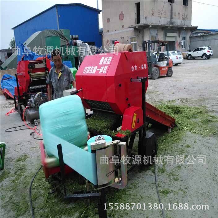厂家提供麦秆饲料打捆机价格  青草饲料包膜机 饲料保鲜打捆机