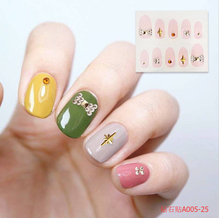 New fashionable diamond-shaped nail stickers, diamond nail stickers for decoration, Korean DIY 3D diamond customization detail image 17
