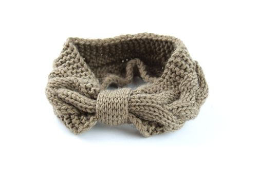 European and American twist bow knitted hairband wool headband ear protection headgear handmade warm hair accessories autumn and winter headband