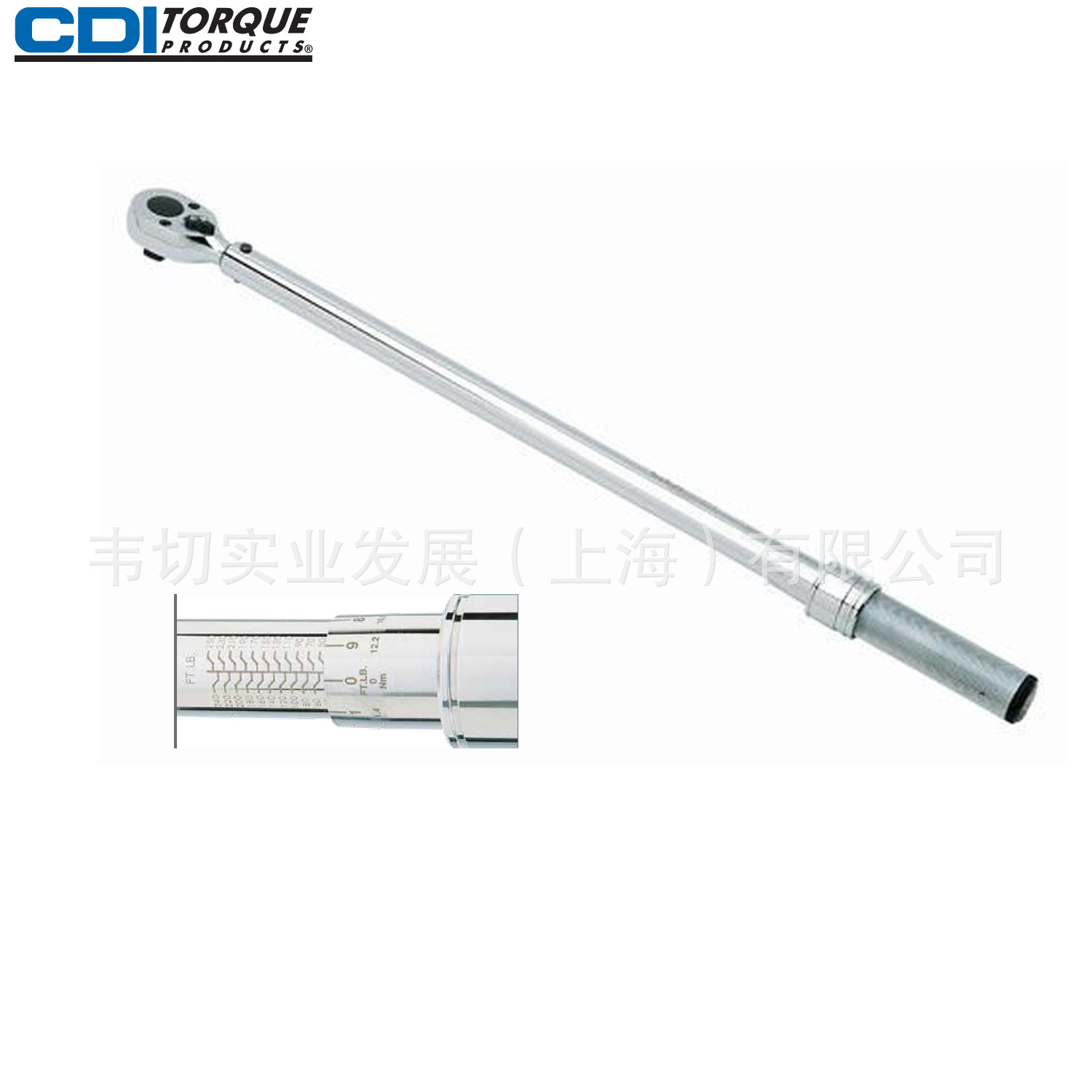 CDI 3/8in 扭矩扳手 扭力扳手 5-75 ft.lbs 752MFRMH