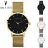 Fore Fifth luxury stainless steel network with quartz watch European and American simple casual watches 727b