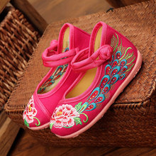 老北京布鞋童鞋女童绣花鞋儿童表演出鞋舞蹈鞋