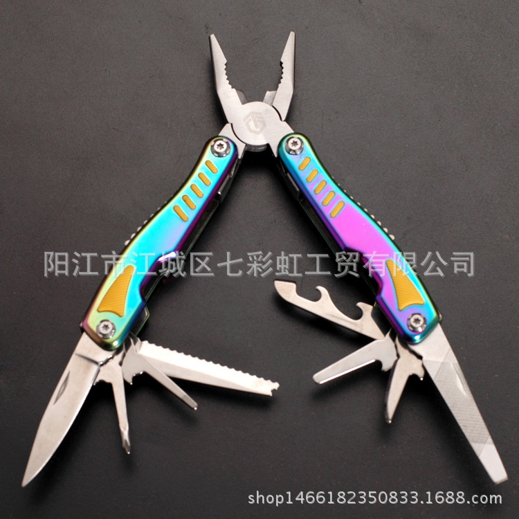 户外野营随身工具钳大号多功能 折叠不锈钢工具刀钳