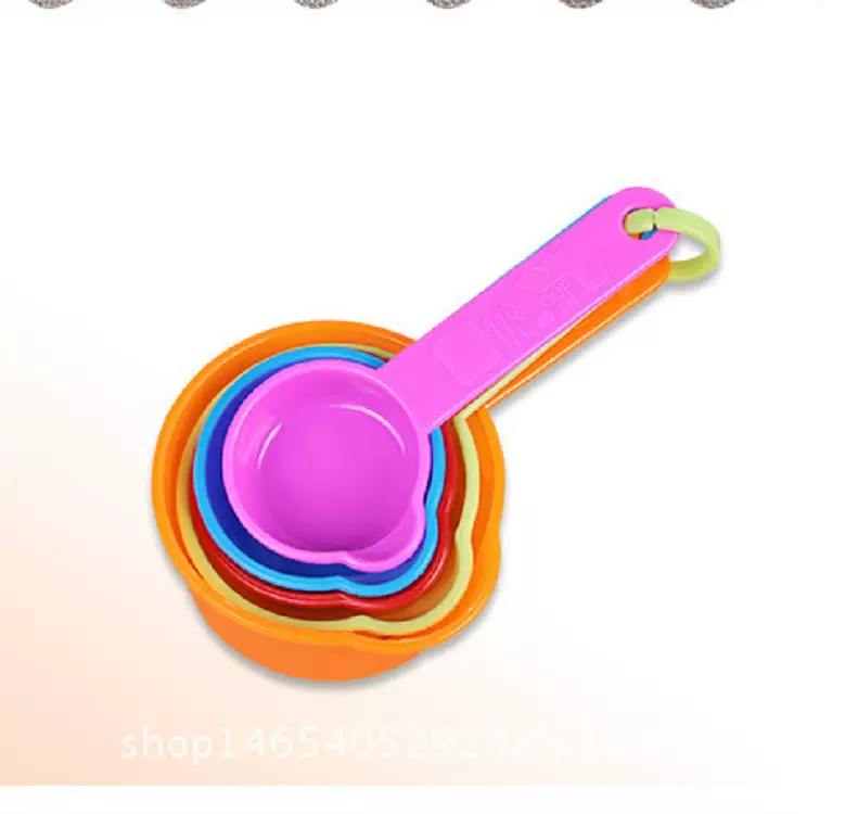 烘焙工具小号彩色塑料量勺5件套组合 面粉调料勺量匙套装