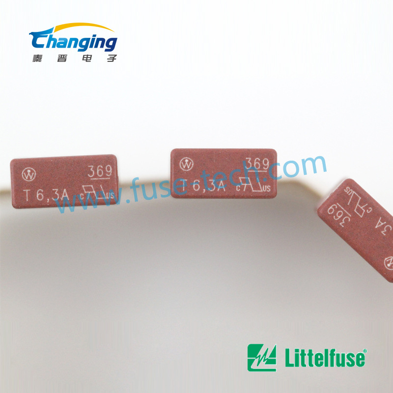 8*4*8MM方形慢断红色保险丝  36916300000 6.3A 300V 力特原装