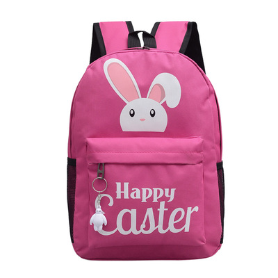 Manufactor new pattern pupil Backpack Cartoon Large white printing College wind knapsack rabbit Piggy schoolbag customized