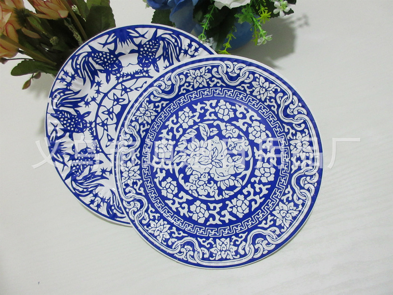 Manufacturer Special Supply Blue and White Porcelain Disposable Paper Plates Paper Plates Food Grade Can Be Customized