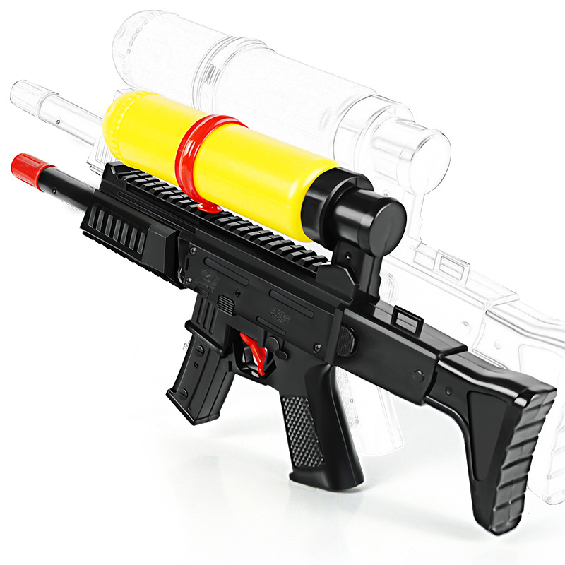 Pistola de agua de juguete para niños bomba de aire pistola de agua pistola de presión de aire AK47 negro simulación pistola de agua Zhengmei 7053 ventas directas de la fábrica