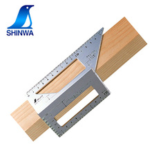 日本親和SHINWA多功能角尺45度90度過線尺62112木工62113止型定規