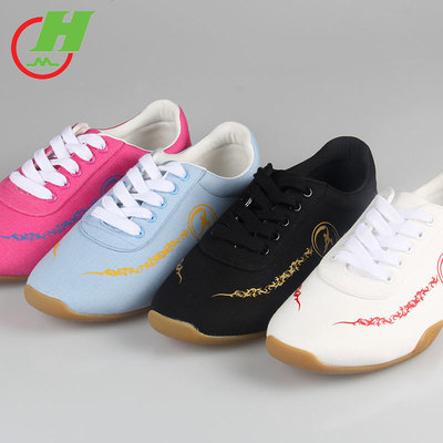 Cotton Tree Taiji shoes Dichotomanthes bottom summer canvas soft sole Martial arts shoes Practice shoes Kung fu shoes Taiji boxing train