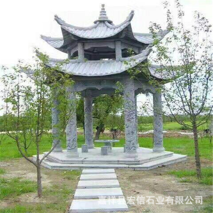 石雕凉亭