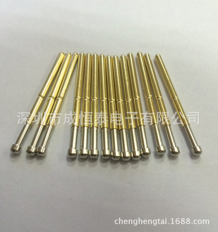 2.4弹簧测试针 P125-D  大圆头镀镍  PCB板探针 顶针