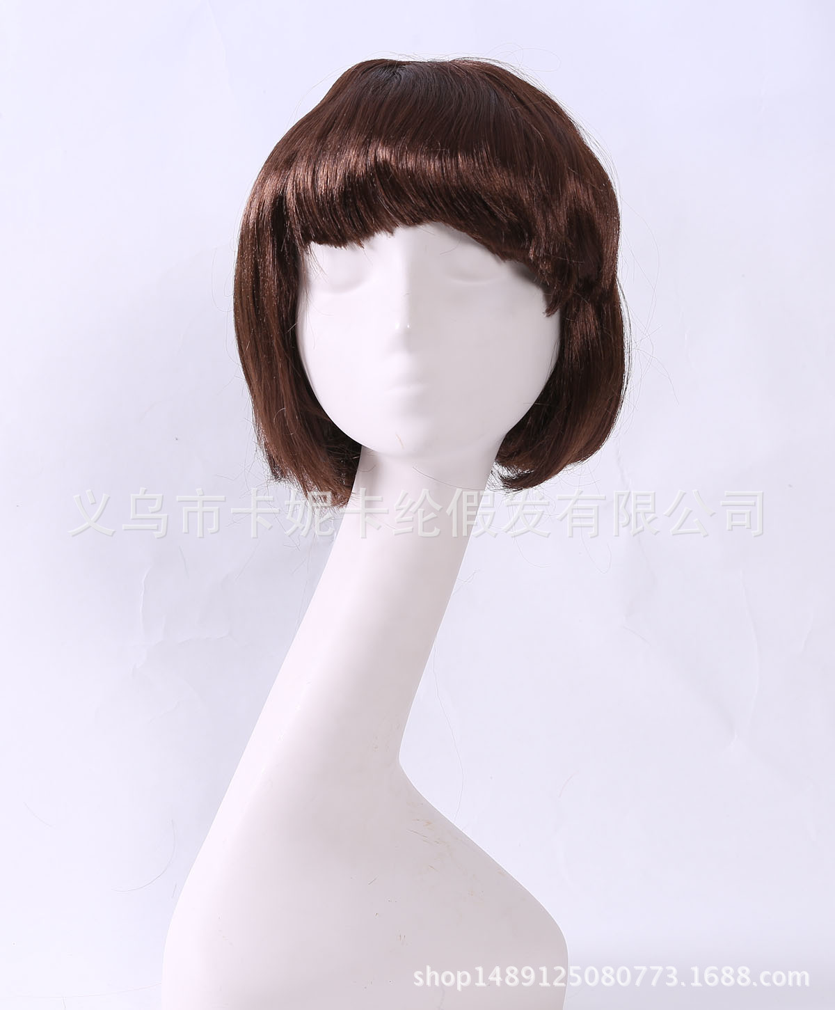 Student BoB hebilla de cabeza flequillo de moda peluca de personalidad de tendencia multicolor