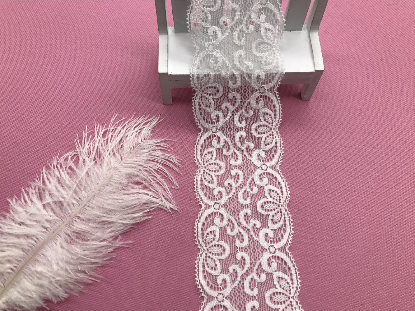 弹力花边氨纶花边厂家直销长期现货供应7004# 宽度6CM