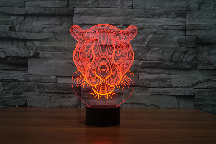 Luce notturna bambini leone 3d lampada decorativa colorata_voghion.com