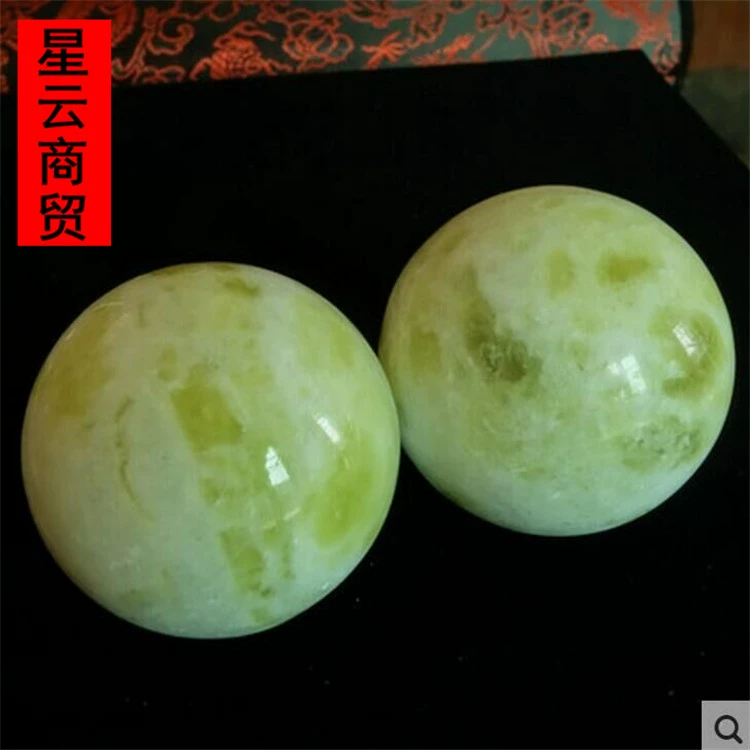 Оптовая Продажа с фабрики Lantan Jade фитнес-мяч для пожилых массаж твердая ручка кусок нефрит гандбол