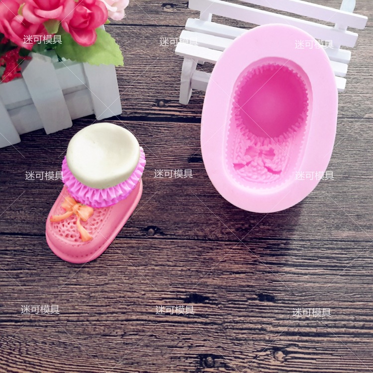 Zapatos de cerámica suave jabón hecho a mano molde de chocolate molde de jabón molde DIY fondant herramienta molde de la torta al por mayor