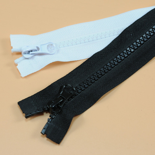 No. 5 resin zipper Plastic Y teeth No. 5 zipper Clothing home textile accessories two-way pull double open tail zipper