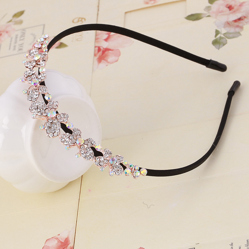 2023新款头箍女士蝴蝶结水钻发箍头饰 韩式发卡饰品地摊货源批发|ru