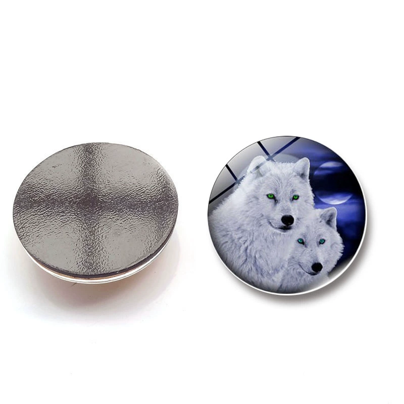 Glass round magnetic fridge magnet, 25mm