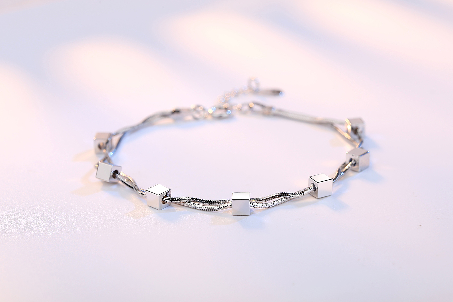 13g Weight Simple Style Square Star Copper Plating Bracelets