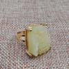 Sansui, crystal, ring with stone, European style, with gem