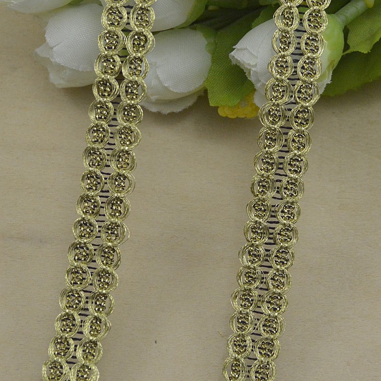 广州服装辅料 特种织带　曲边花边　车线花边 　珠形花边带 P089