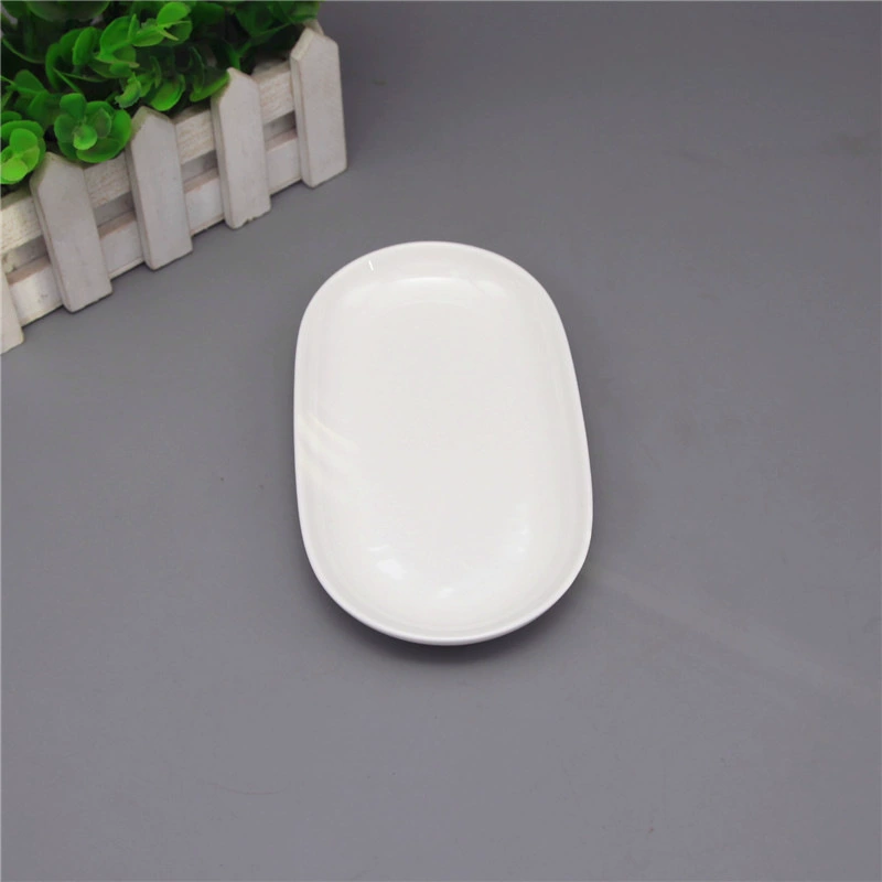 Leg Tangshan Bone Porcelain Pure White Ceramics Towel 6.3 Oval Towel Tun Hotel restaurant can be determined